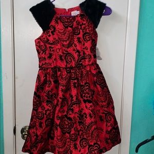 Red and black Girls dress
